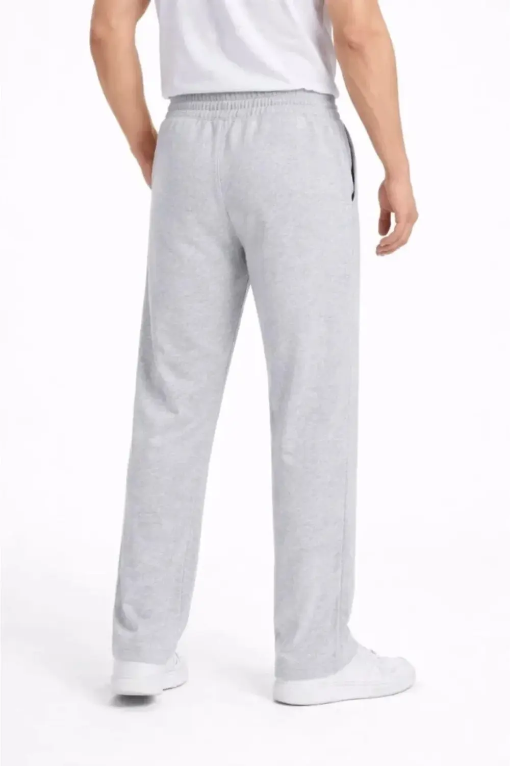 Erkek Düz Paça Beli Lastikli İpli Günlük Spor Eşofman Altı Rahat