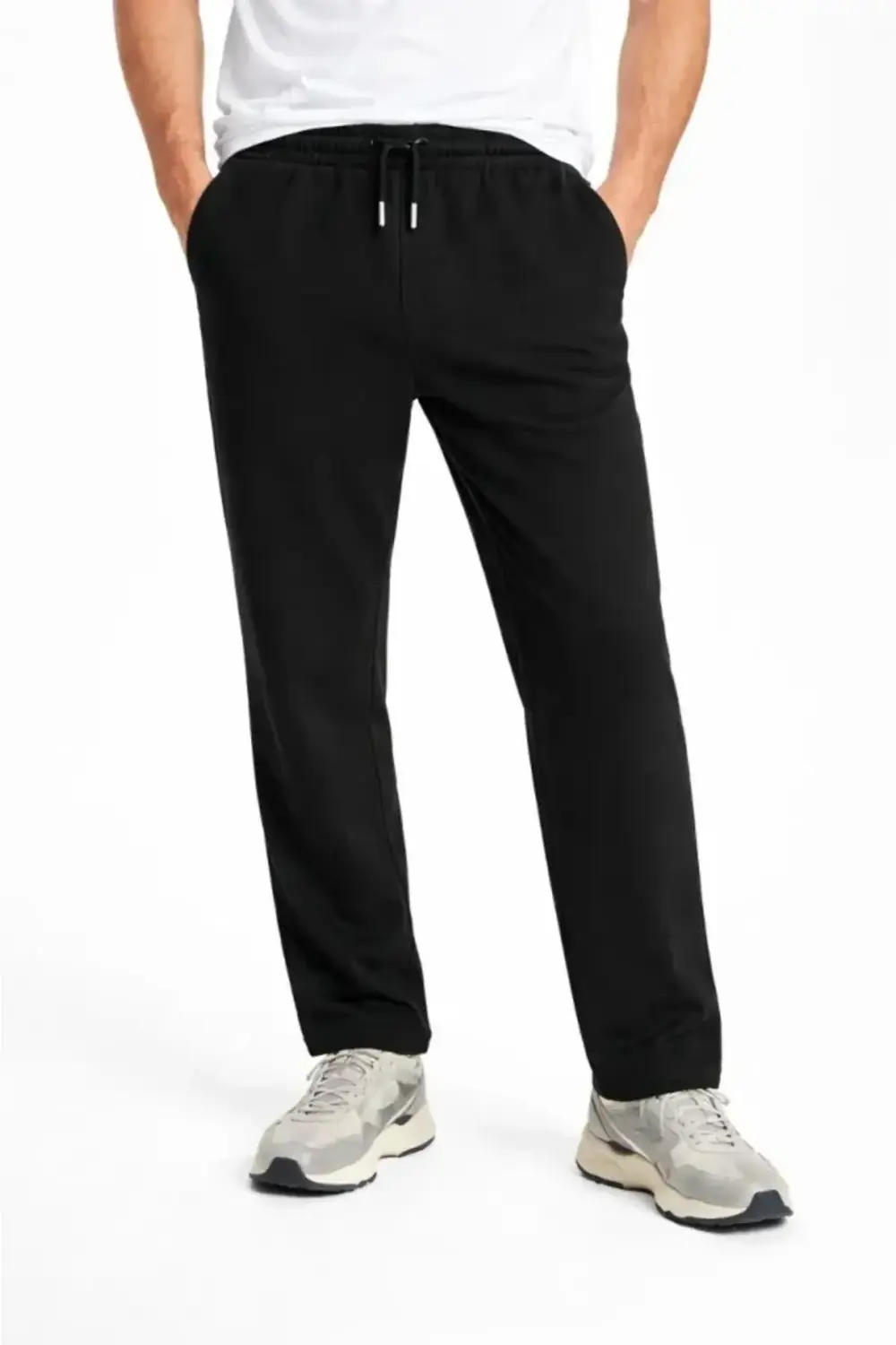 Erkek Düz Paça Beli Lastikli İpli Günlük Spor Eşofman Altı Rahat