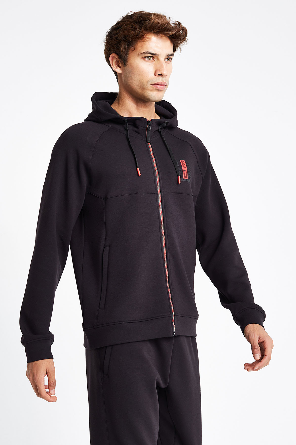 Lescon Erkek Fermuarlı Kapüşonlu Sweatshirt 24N-1121