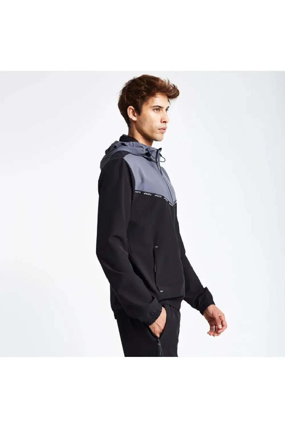 Erkek Fermuarlı Kapüşonlu Sweatshirt 24N-1102 24NTES001102