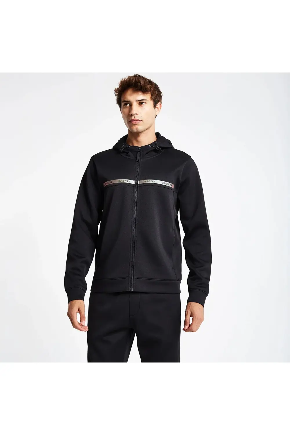 Erkek Fermuarlı Kapüşonlu Sweatshirt 24N-1128 24NTES001128