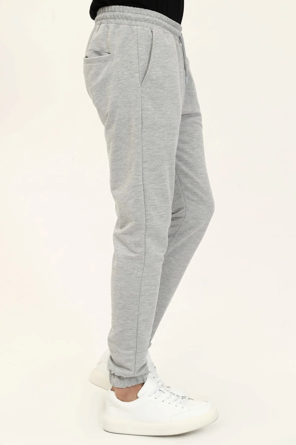 Erkek Fileto Cep Detaylı Jogger Gri Melanj