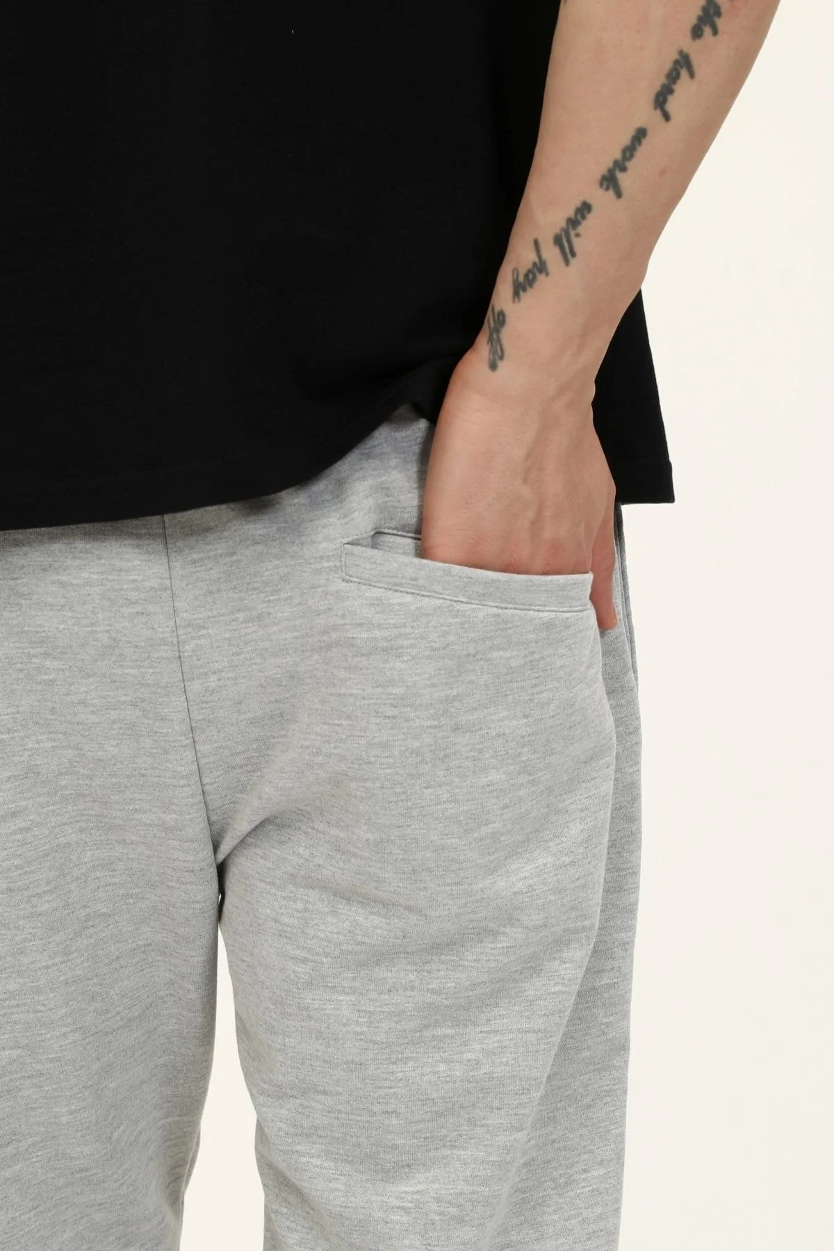 Erkek Fileto Cep Detaylı Jogger Gri Melanj