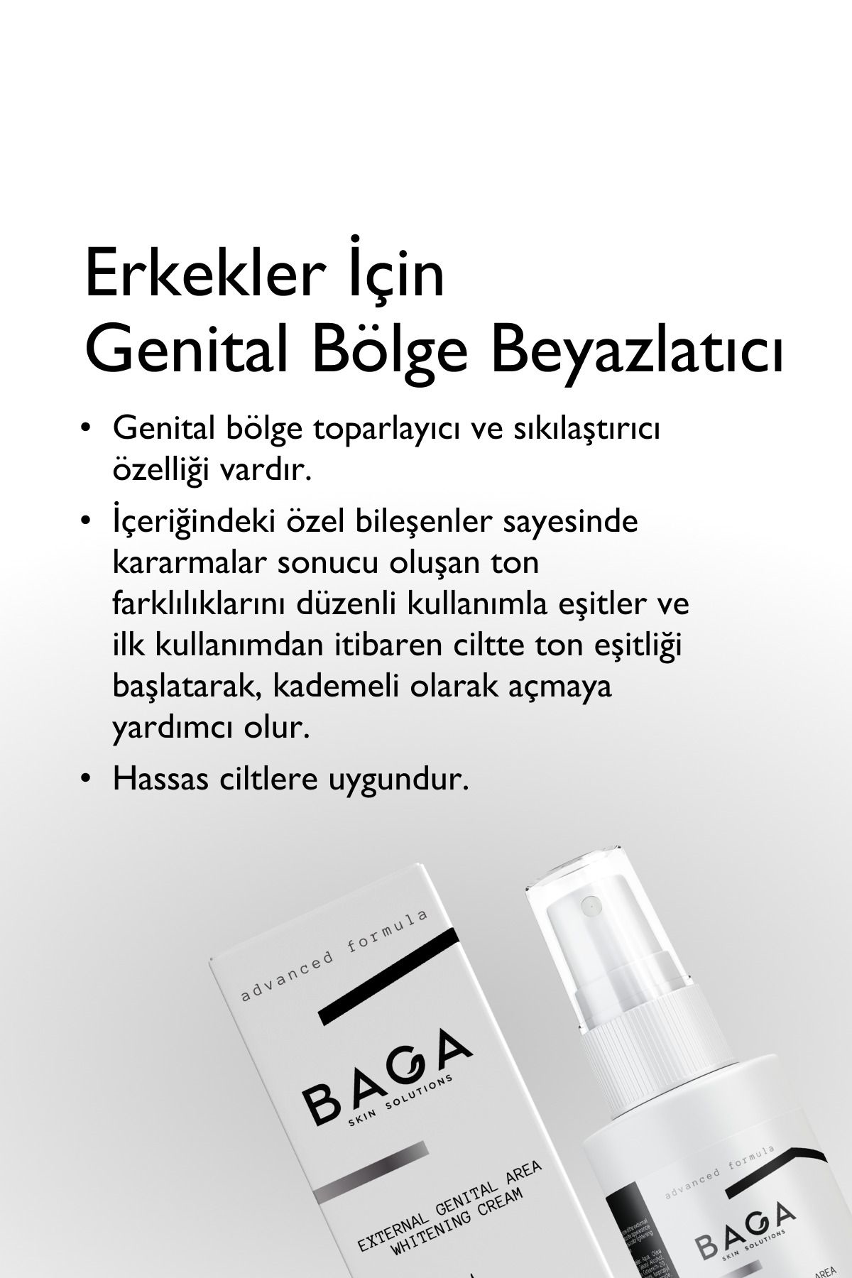 Erkek Genital Bölge Beyazlatıcı Losyonu