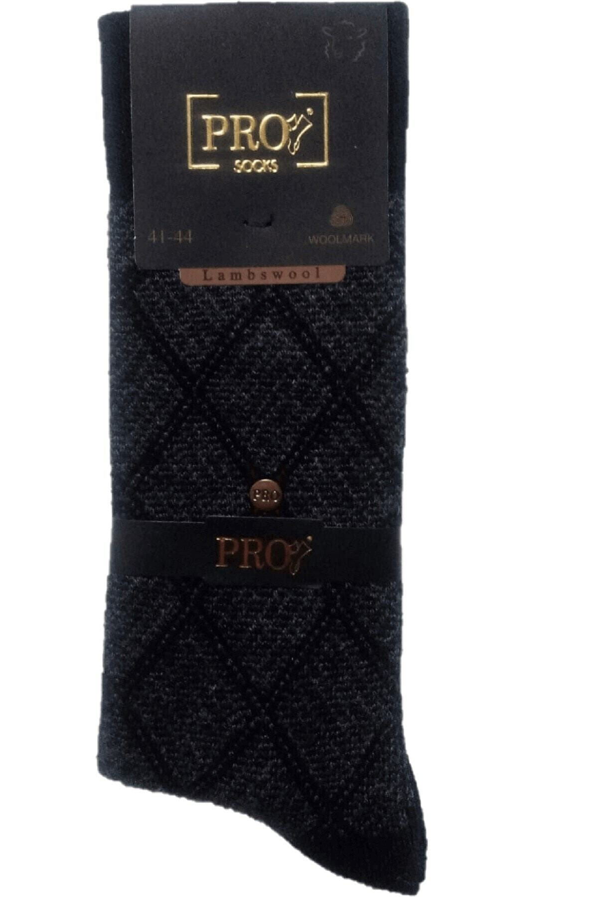 Pro Çorap Erkek Gerçek Yün Kışlık Gerçek Yün Soket Çorap