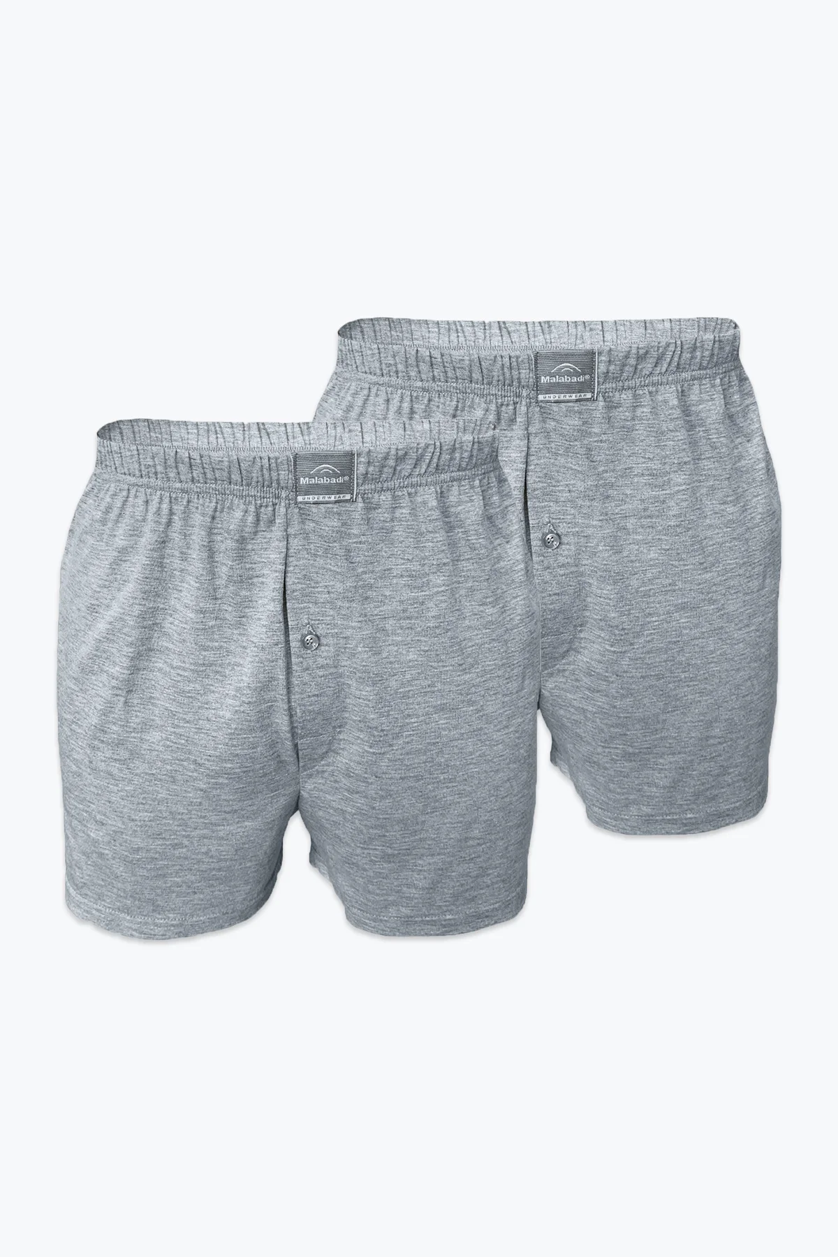 Erkek Gri 2 Li Paket Geniş Kalıp Büyük Beden Boxer %100 Pamuk Battal Boy 90024 4xl/5xl/6xl/7xl