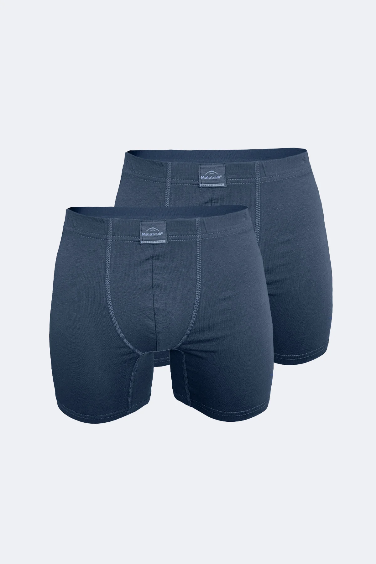 Erkek Lacivert 2 Li Pamuk Elastan Uzun Boxer 073