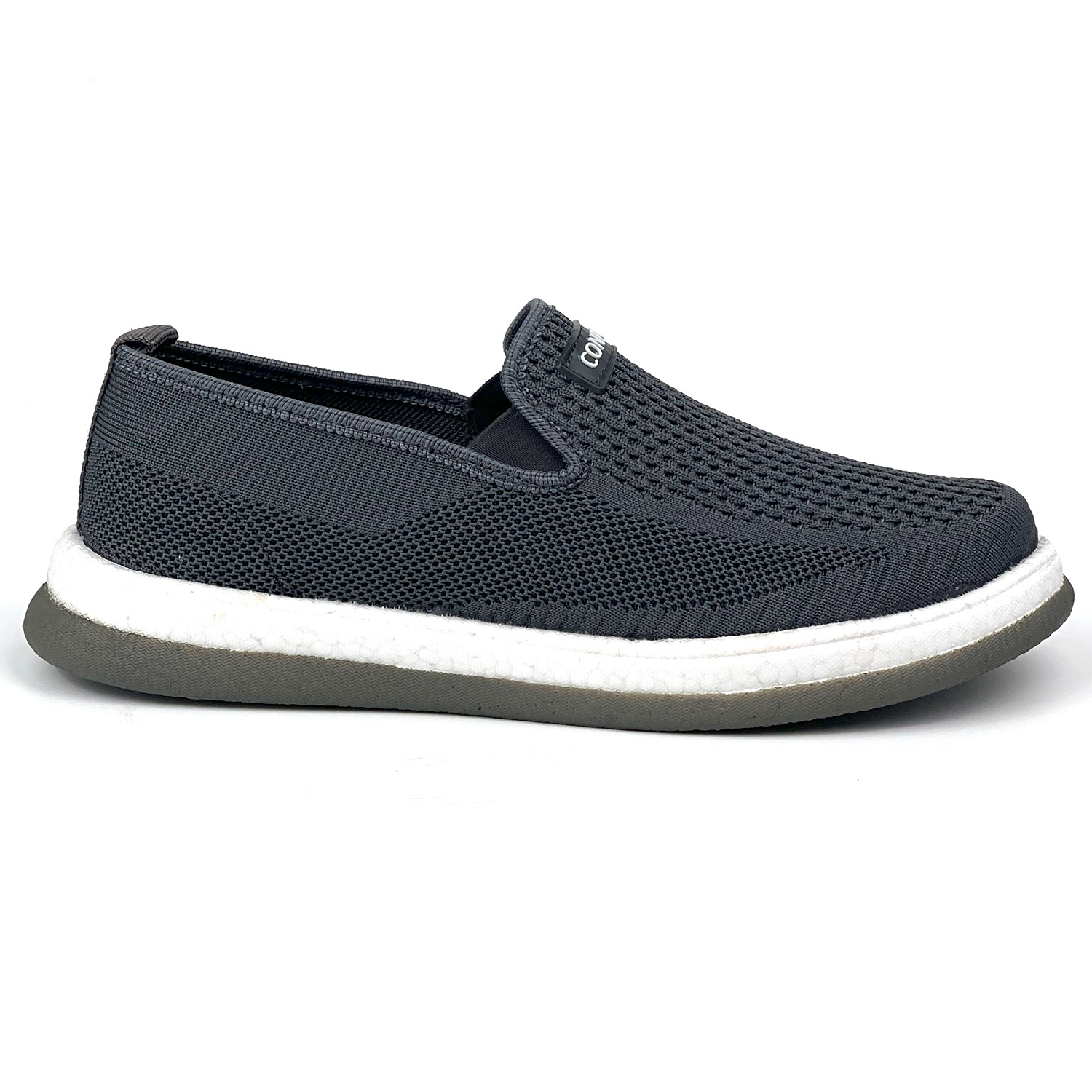 Erkek Gri Çok Hafif Triko Bağcıksız Esnek Hafif Günlük Casual Sne