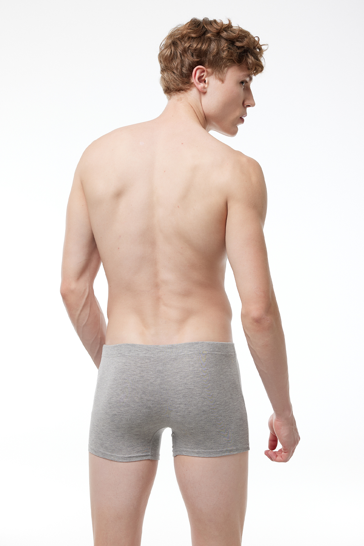 Erkek Gri Pamuk Elastan Boxer 1m074 Erkek Gri Pamuk Elastan Boxer 1m074