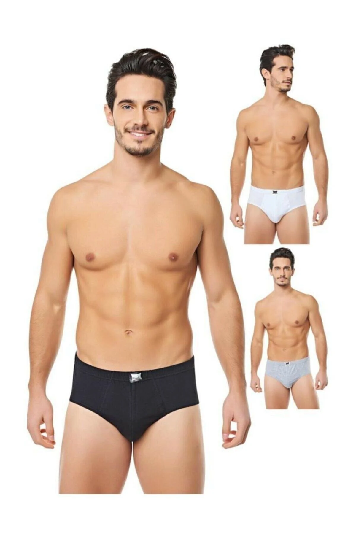 Erkek Gri Pamuklu Penye Külot 6'lı Paket