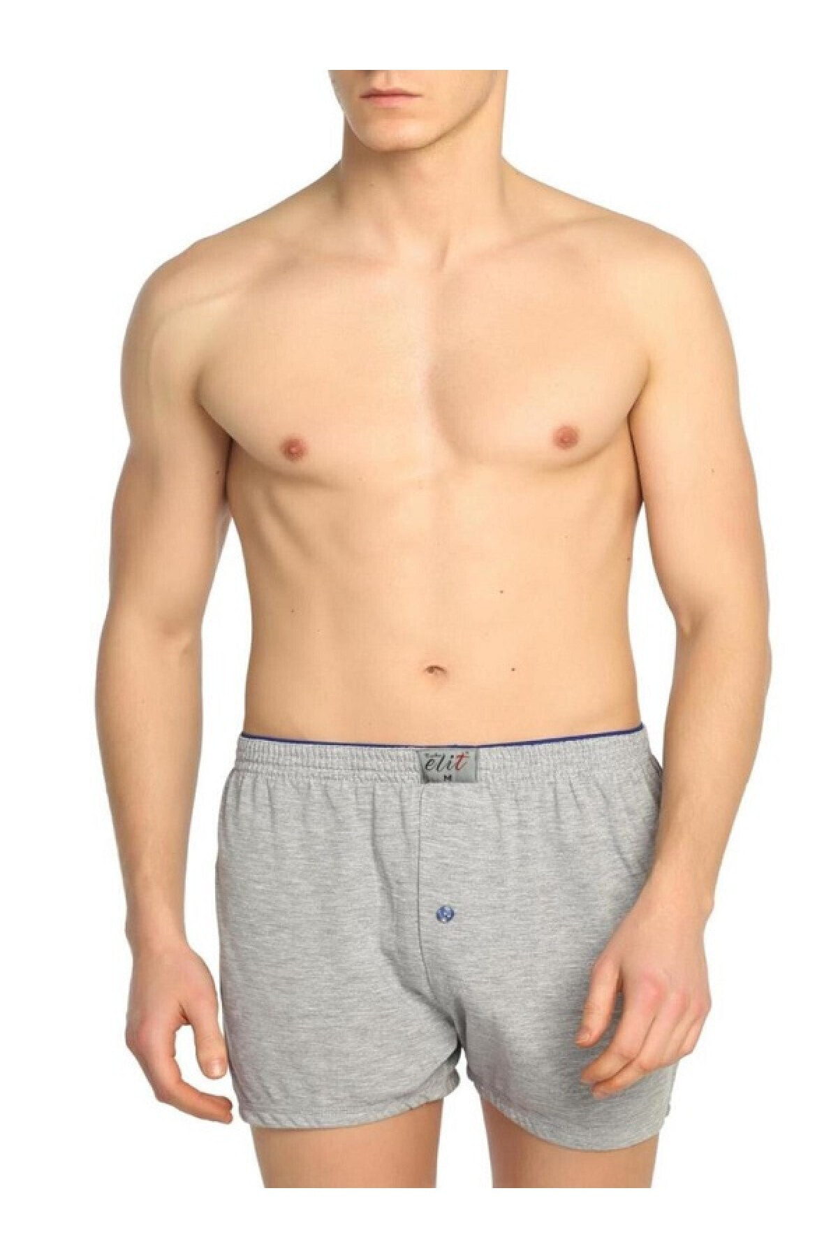 Erkek Gri Penye Havlu Bel Boxer