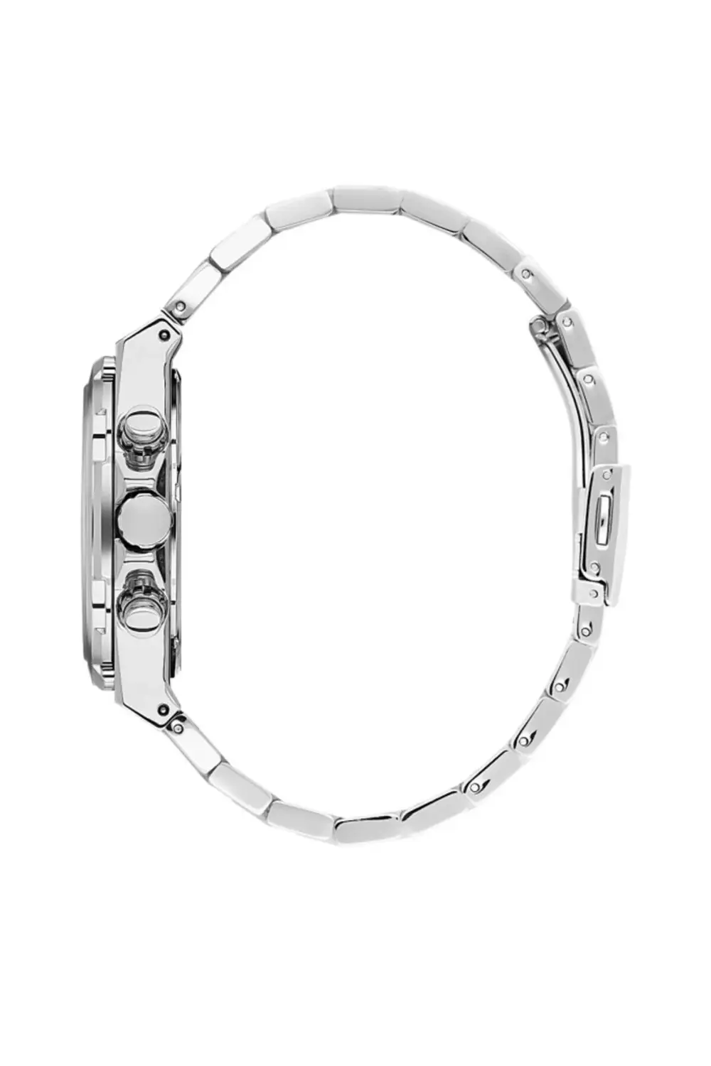 Erkek Gümüş-siyah Metal Kasa Oval Kadran Metal Kordonlu Kol Saati