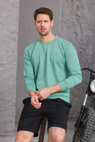 Erkek Hafif Yuvarlak Yaka Rahat Sweatshirt ÇAĞLA