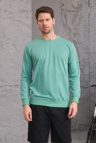 Erkek Hafif Yuvarlak Yaka Rahat Sweatshirt ÇAĞLA