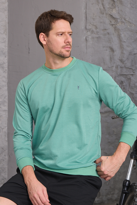 Erkek Hafif Yuvarlak Yaka Rahat Sweatshirt ÇAĞLA