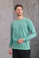 Erkek Hafif Yuvarlak Yaka Rahat Sweatshirt ÇAĞLA