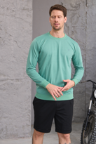 Erkek Hafif Yuvarlak Yaka Rahat Sweatshirt ÇAĞLA