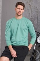 Erkek Hafif Yuvarlak Yaka Rahat Sweatshirt ÇAĞLA