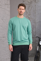 Erkek Hafif Yuvarlak Yaka Rahat Sweatshirt ÇAĞLA