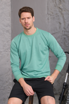 Erkek Hafif Yuvarlak Yaka Rahat Sweatshirt ÇAĞLA