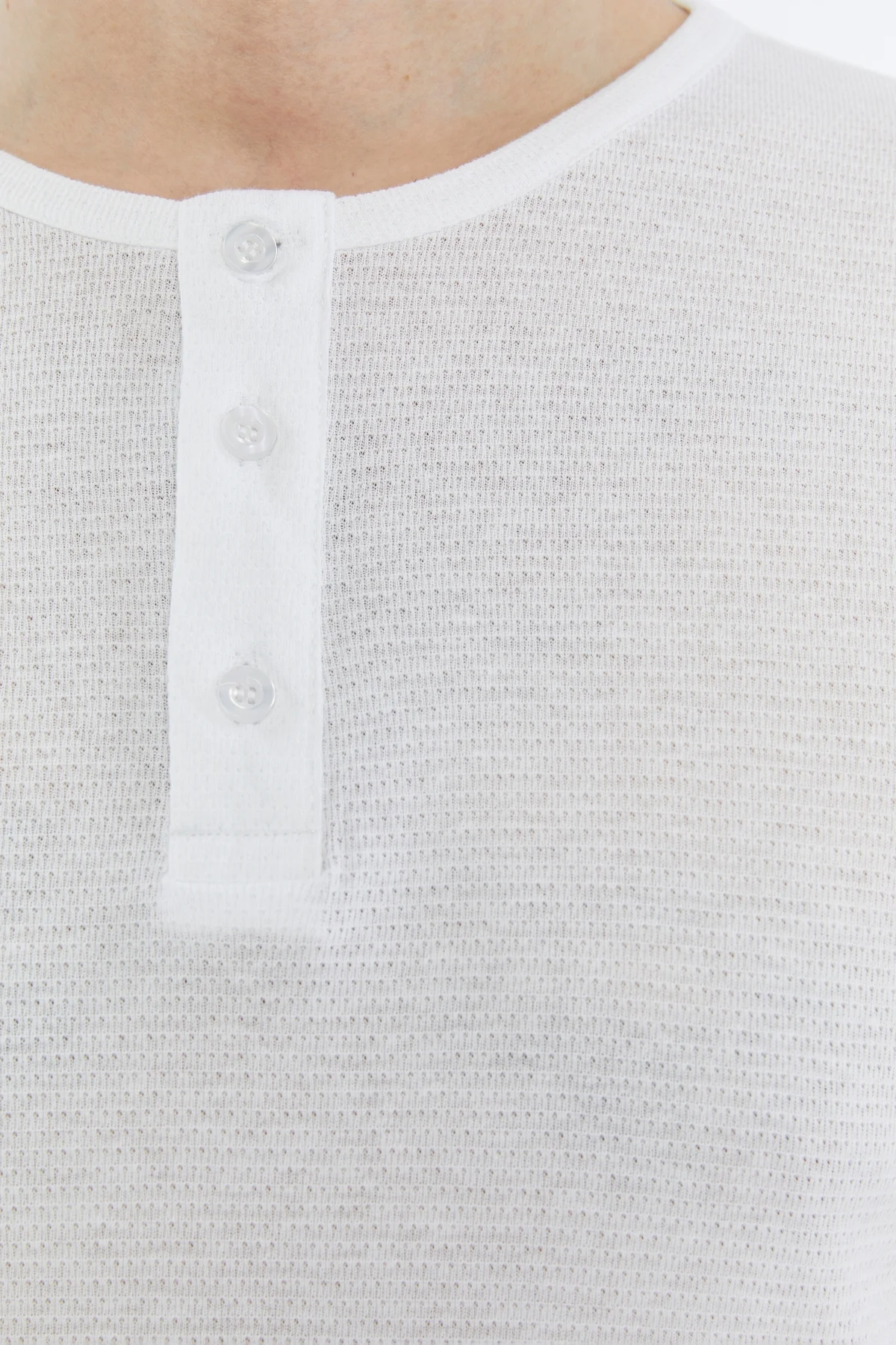 Erkek Henley Yaka %100 Pamuklu Rahat Kesim Günlük Basic 2'li Tişö