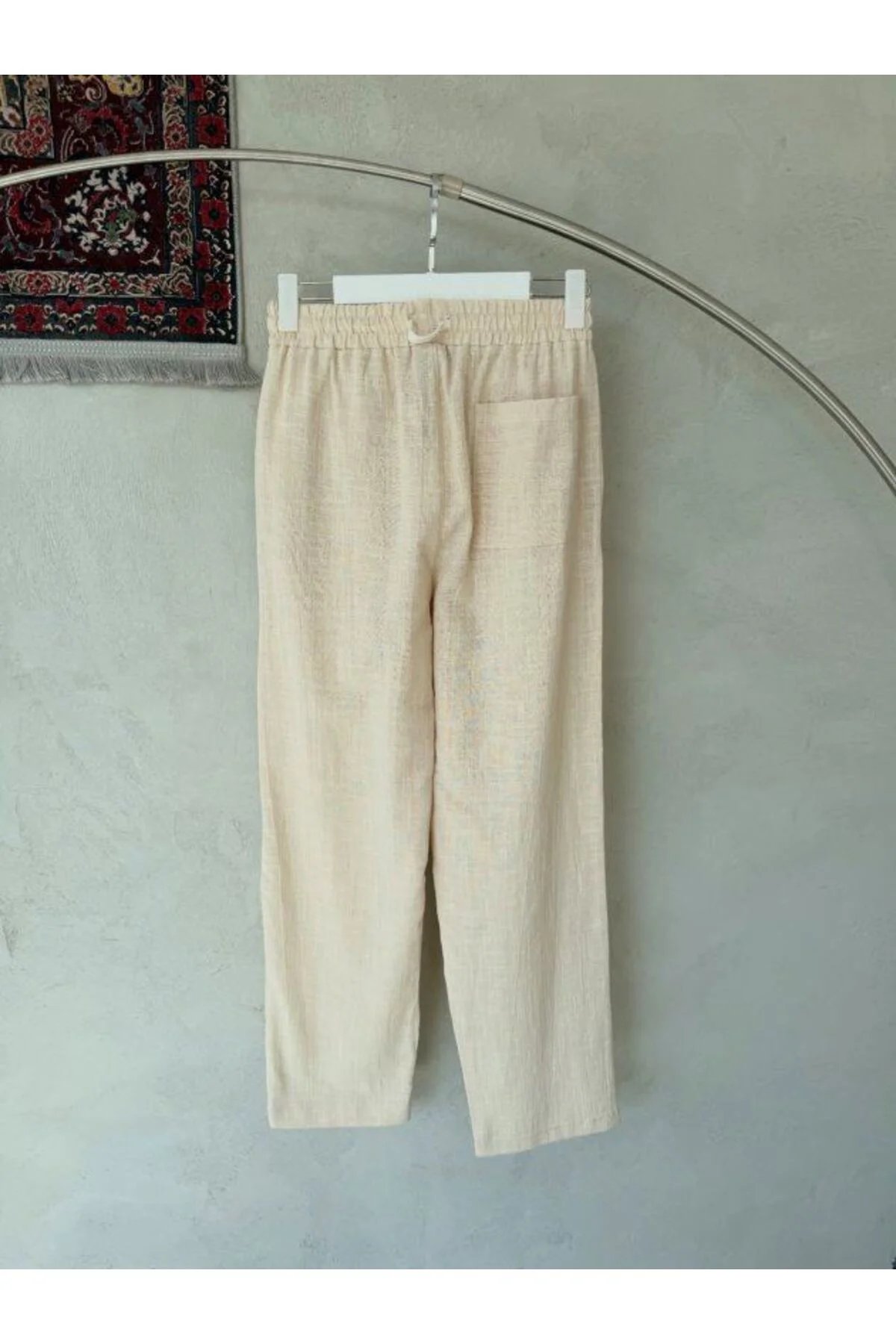 Erkek İthal Yıkamalı Keten Pantolon