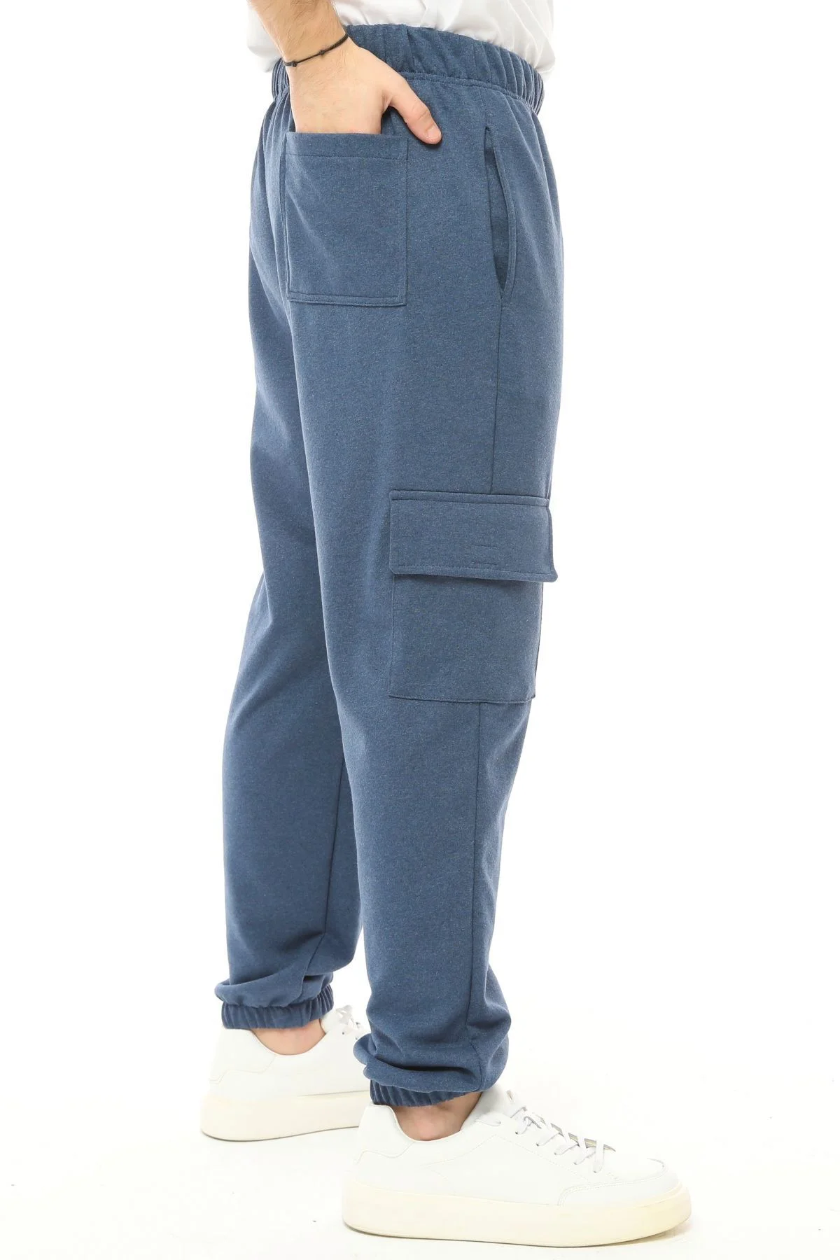 Erkek Kargo Cepli Jogger Eşofman Altı Siyah