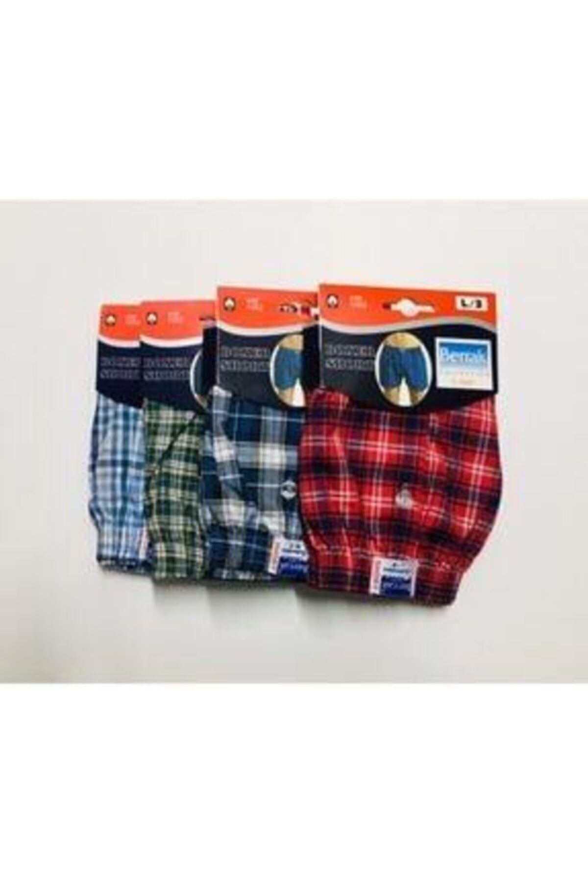 Erkek Karışık Renk Poplin Boxer 4'lü Paket