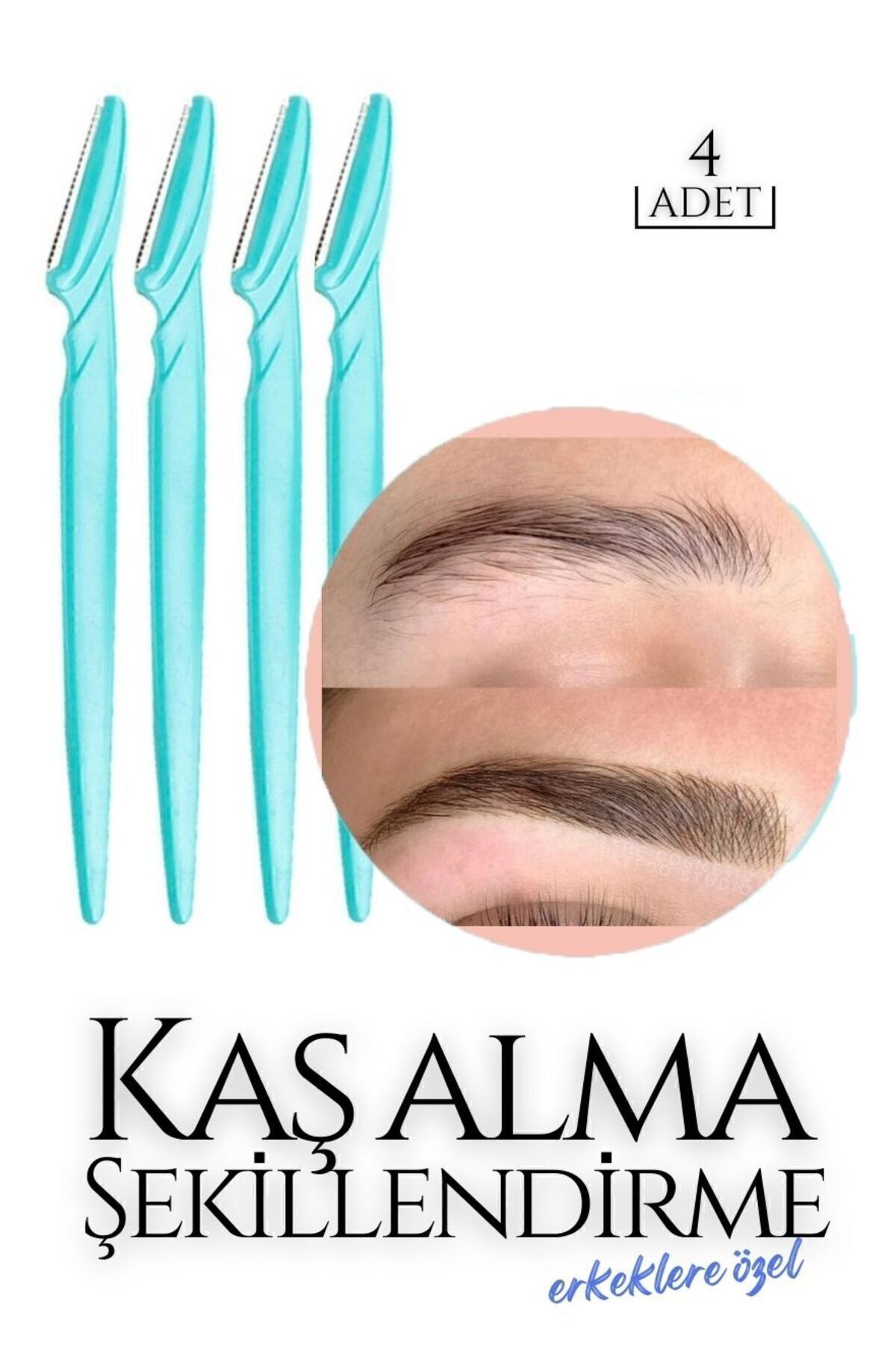 Transformacion Erkek Kaş Şekillendirme Tüy Alma Jileti Zeno Design 4 Adet