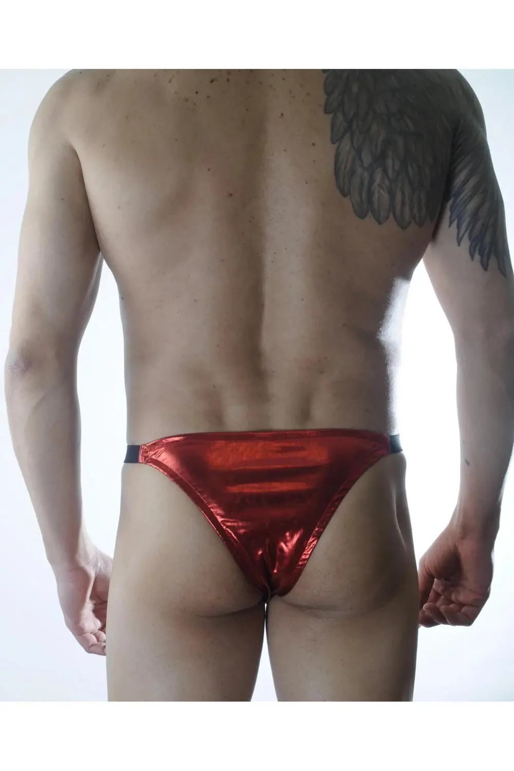 Erkek Kırmızı Lame Brazillian Slip