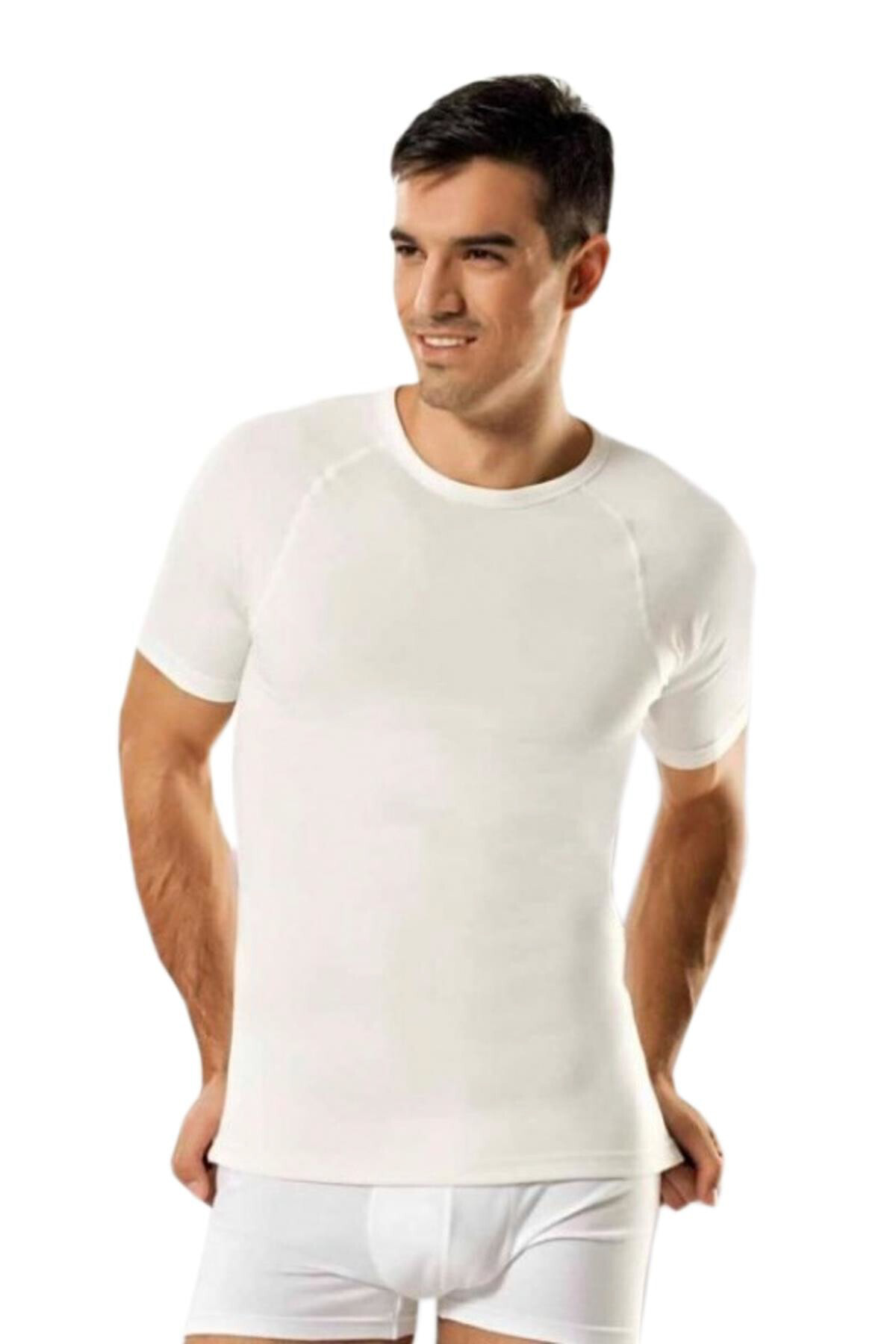 Erkek Kısa Kollu Termal Fanila Siyah