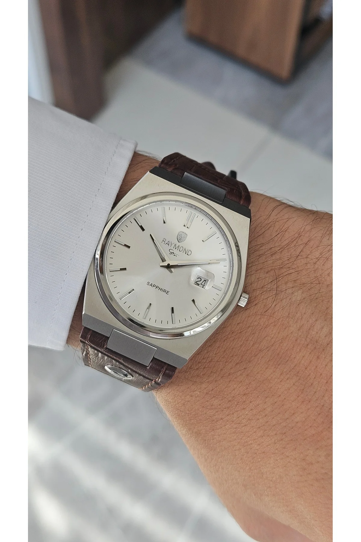 ERKEK KOL SAATİ RYM-633061-SLIM-SS-BRW-W