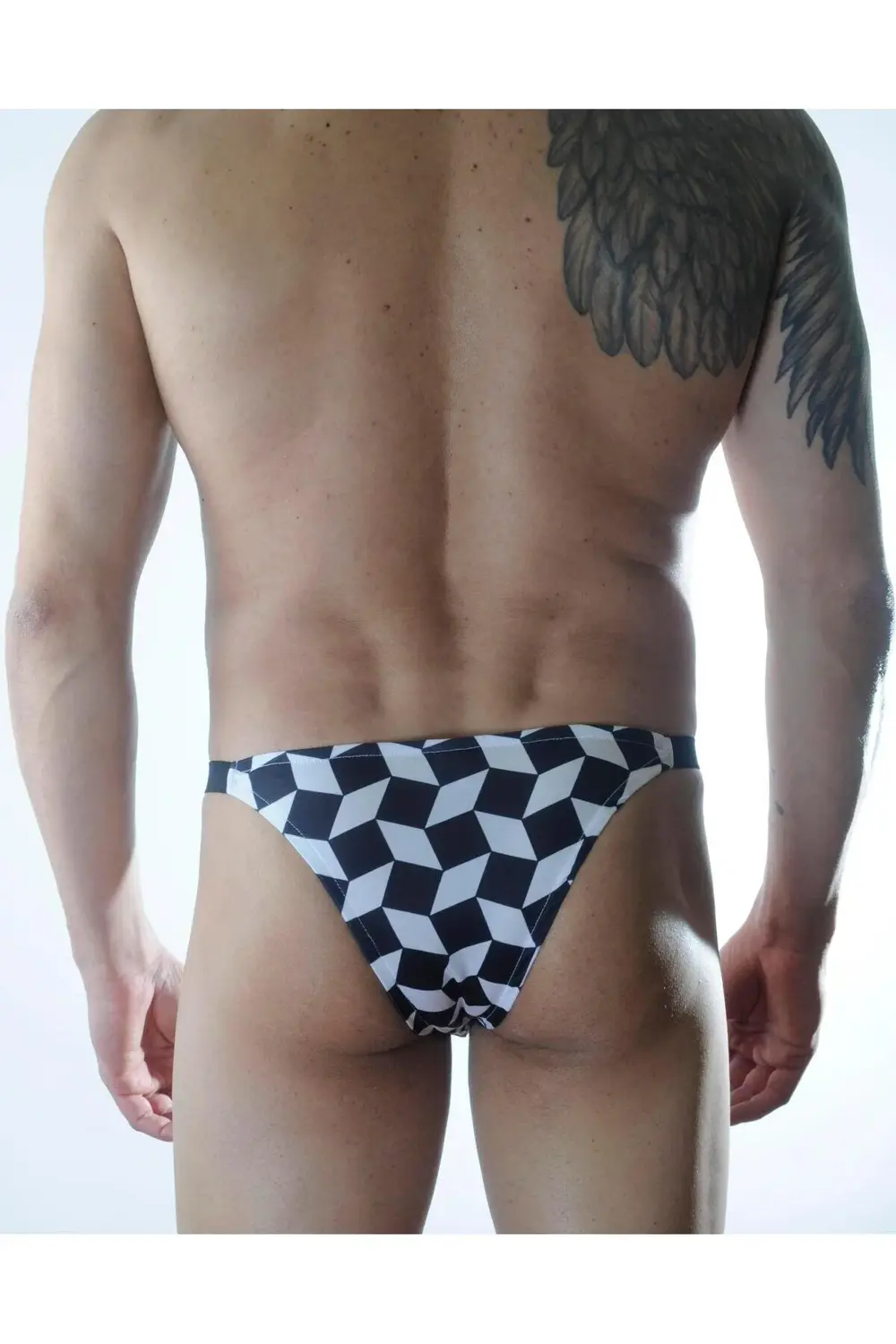 Erkek Küp Desenli Brazillian Slip