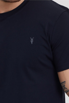 Erkek Lacivert Slim Fit Bisiklet Yaka %100 Pamuk Kısa Kollu Tişör