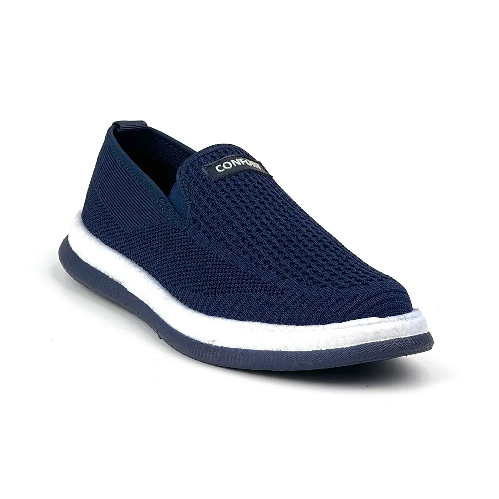 Erkek Lacivert Çok Hafif Triko Bağcıksız Esnek Hafif Günlük Casua