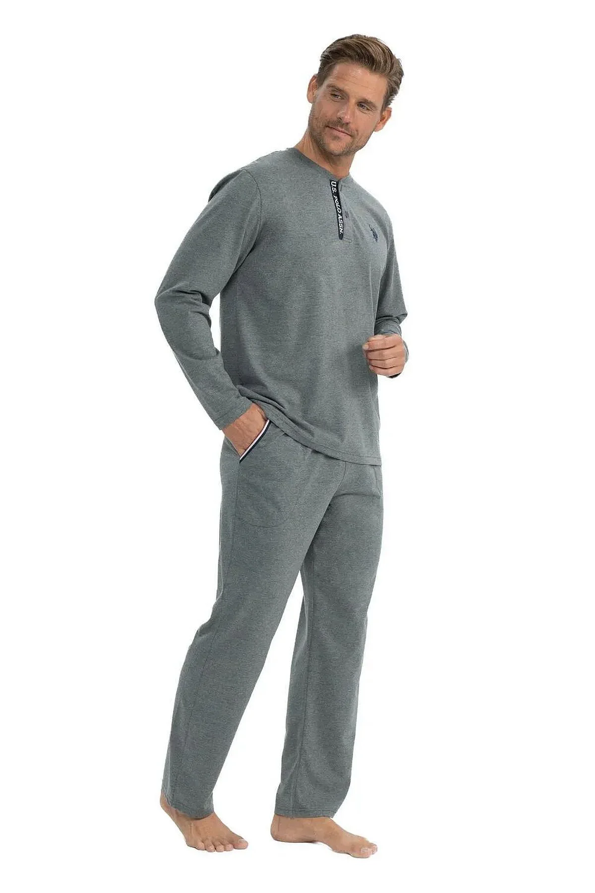 Erkek Lacivert Patlı Pijama Takımı