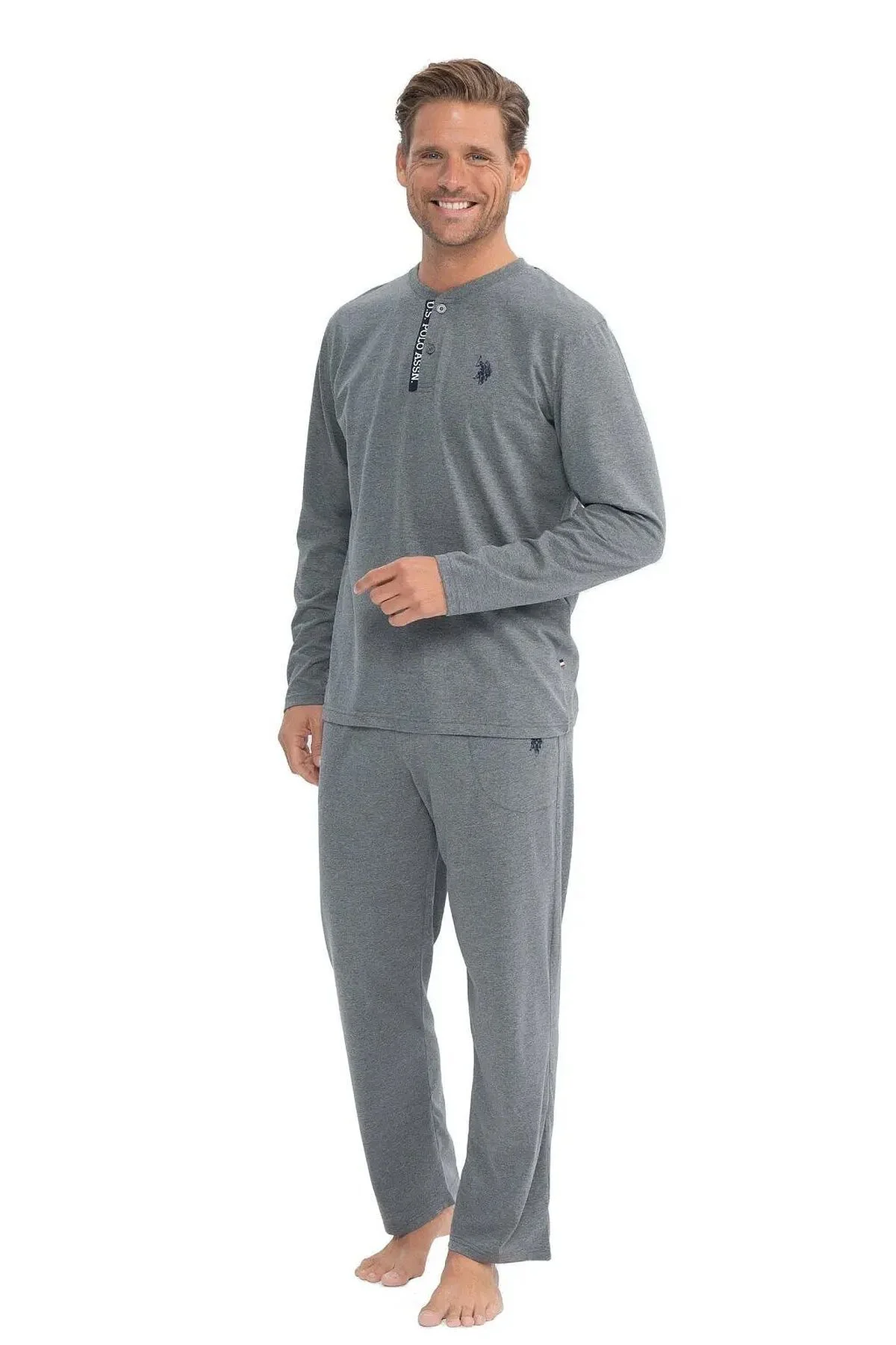 Erkek Lacivert Patlı Pijama Takımı