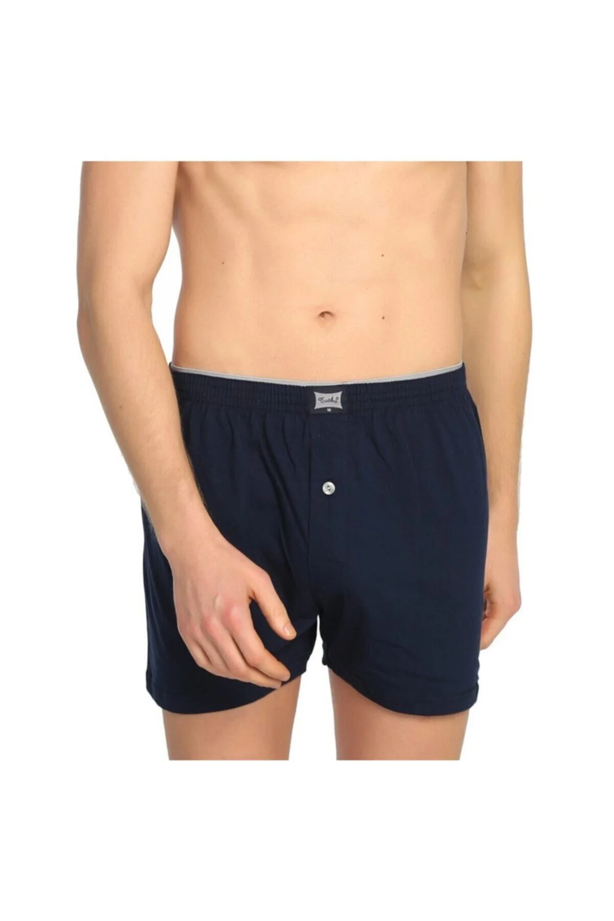 Erkek Lacivert Penye Düğmeli Boxer Paket 1'li Erkek Lacivert Penye Düğmeli Boxer Paket 1'li