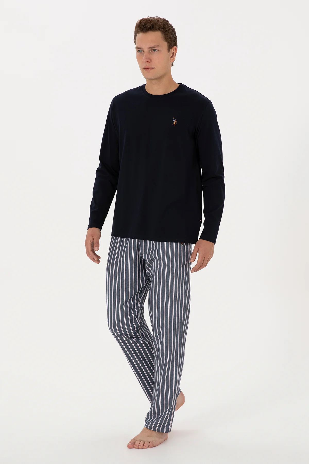 Erkek Lacivert Pijama Takımı 50318610-VR033 Erkek Lacivert Pijama Takımı 50318610-VR033 - Görsel 4
