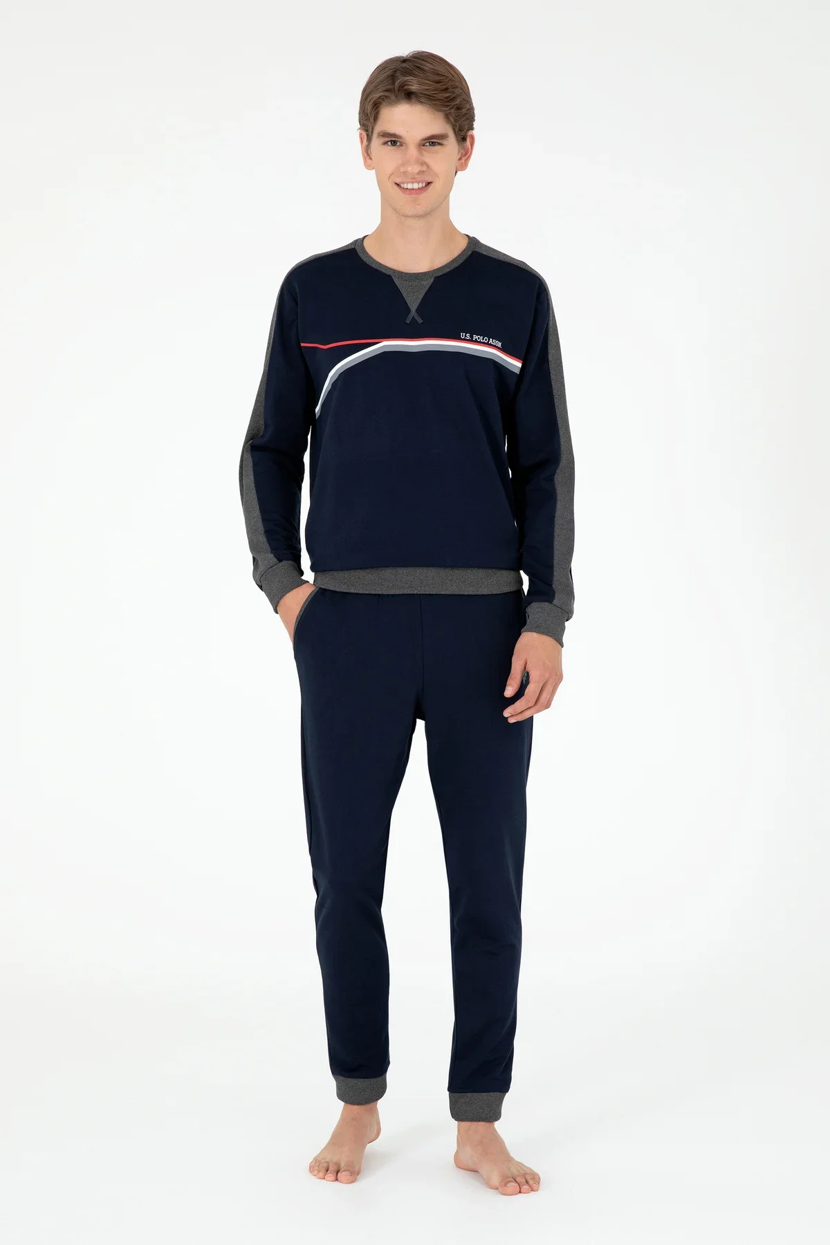 Erkek Lacivert Pijama Takımı 50301590-VR033 - Görsel 2