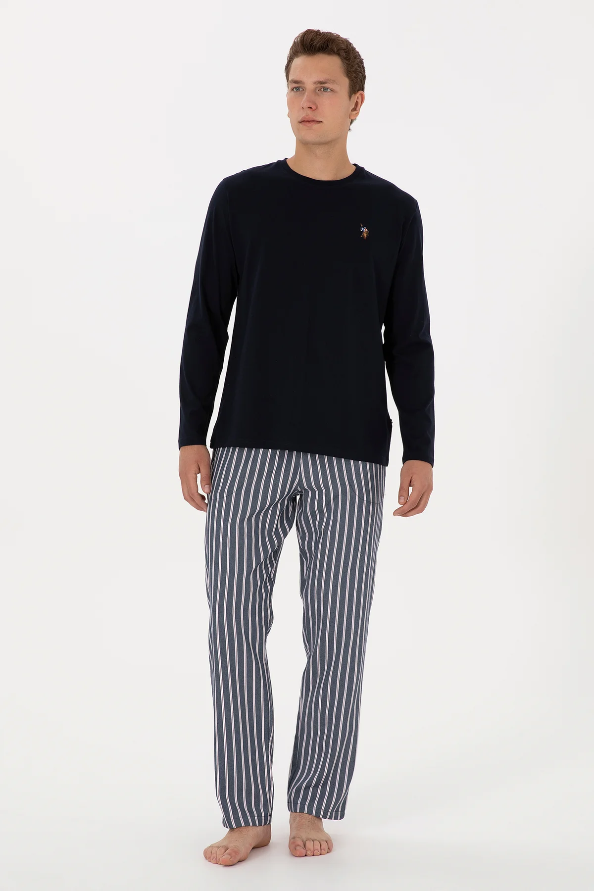 Erkek Lacivert Pijama Takımı 50318610-VR033 Erkek Lacivert Pijama Takımı 50318610-VR033