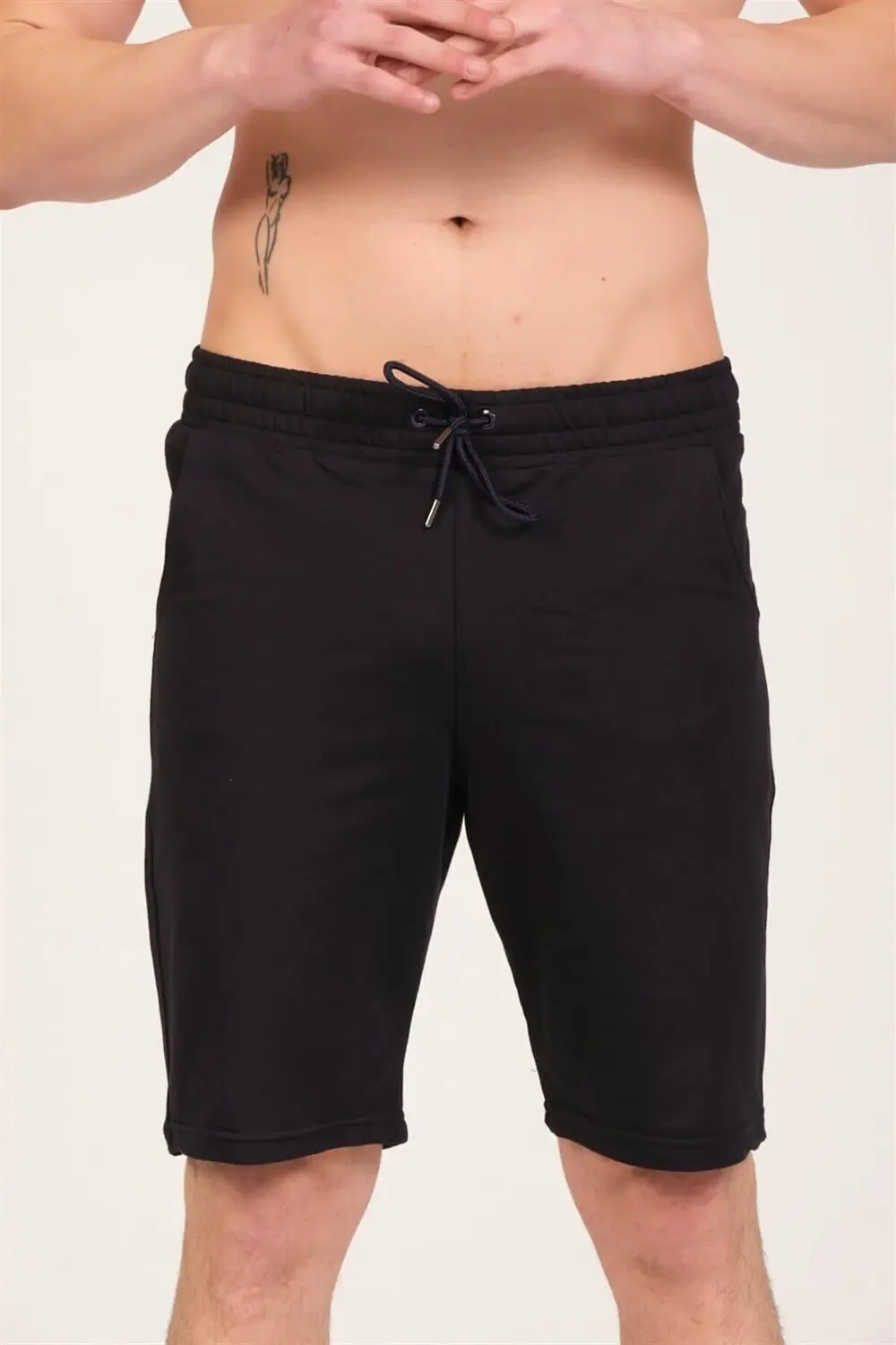 Erkek Lacivert  Spor Penye Şort - Ps-07