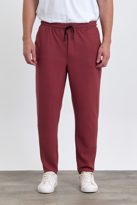 Erkek Lakos Desen Pamuklu Beli Lastikli ve İpli Jogger Pantolon  