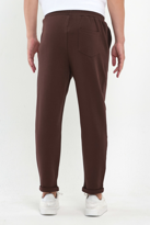 Erkek Lakos Desen Pamuklu Beli Lastikli ve İpli Jogger Pantolon  