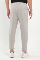 Erkek Lakos Desen Pamuklu Beli Lastikli ve İpli Jogger Pantolon  