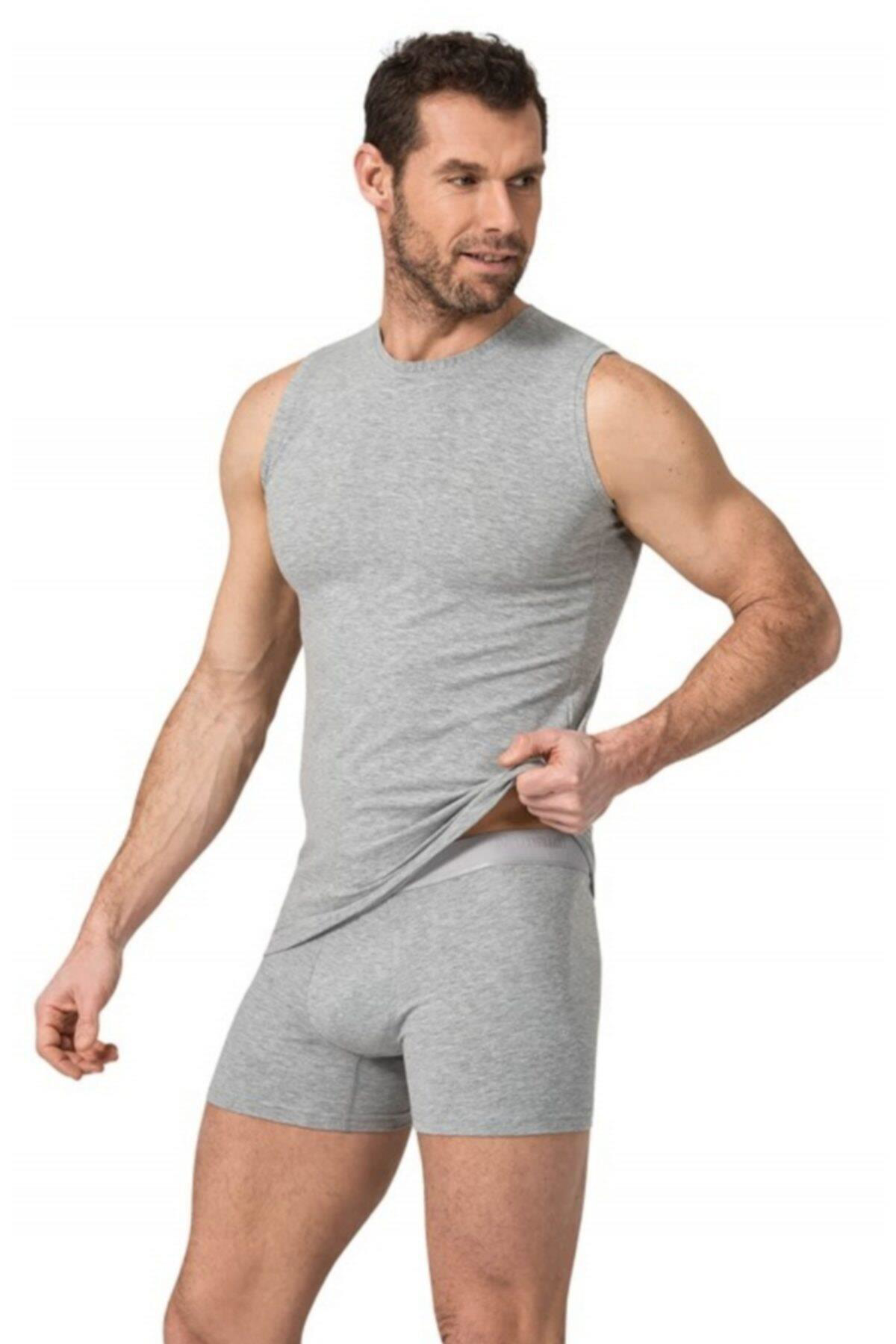 Erkek Likralı Bisiklet Yaka Body Fanila 6'lı Paket - 189