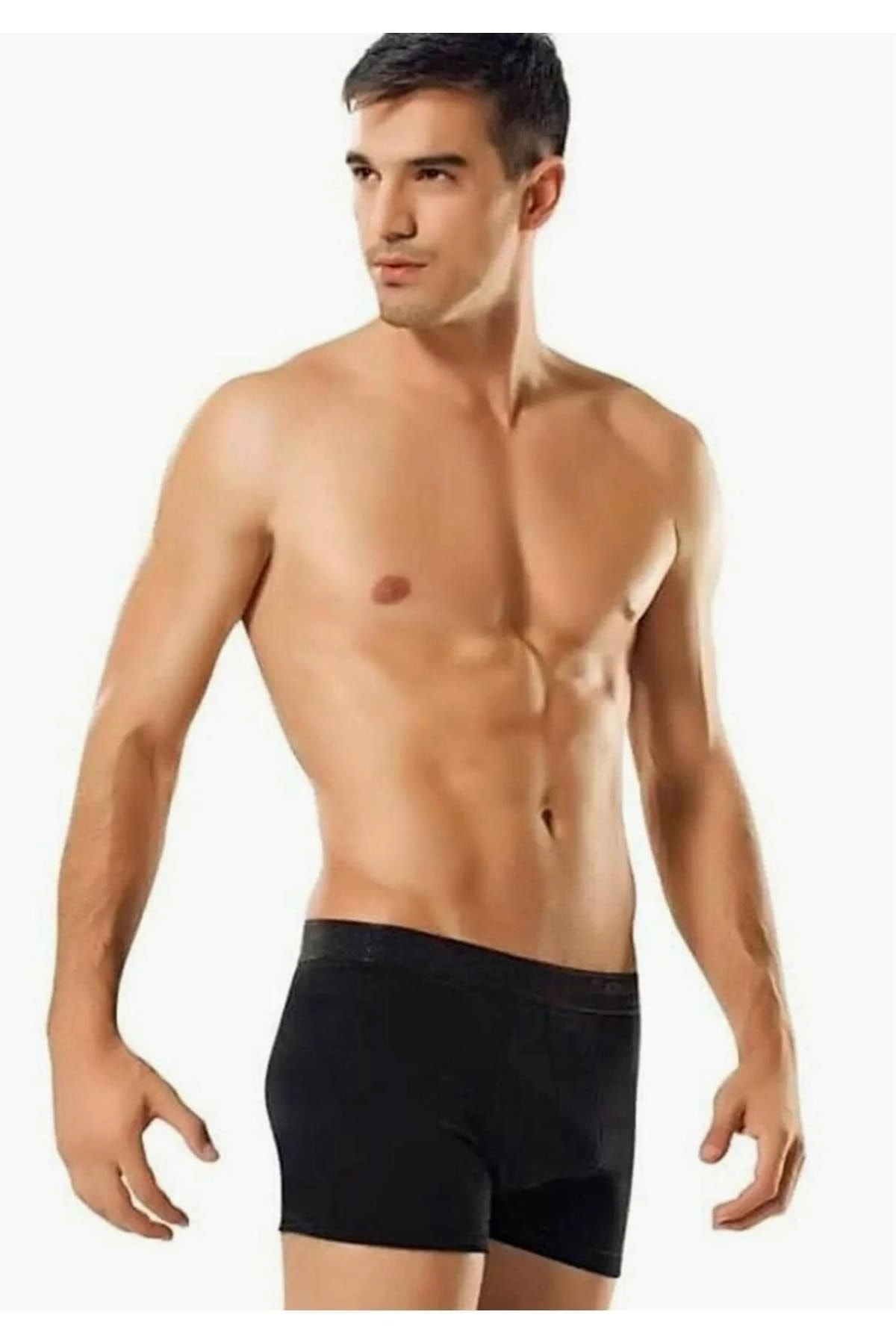 Tutku Erkek Likralı Elastan Boxer Siyah Renk 3 Adet