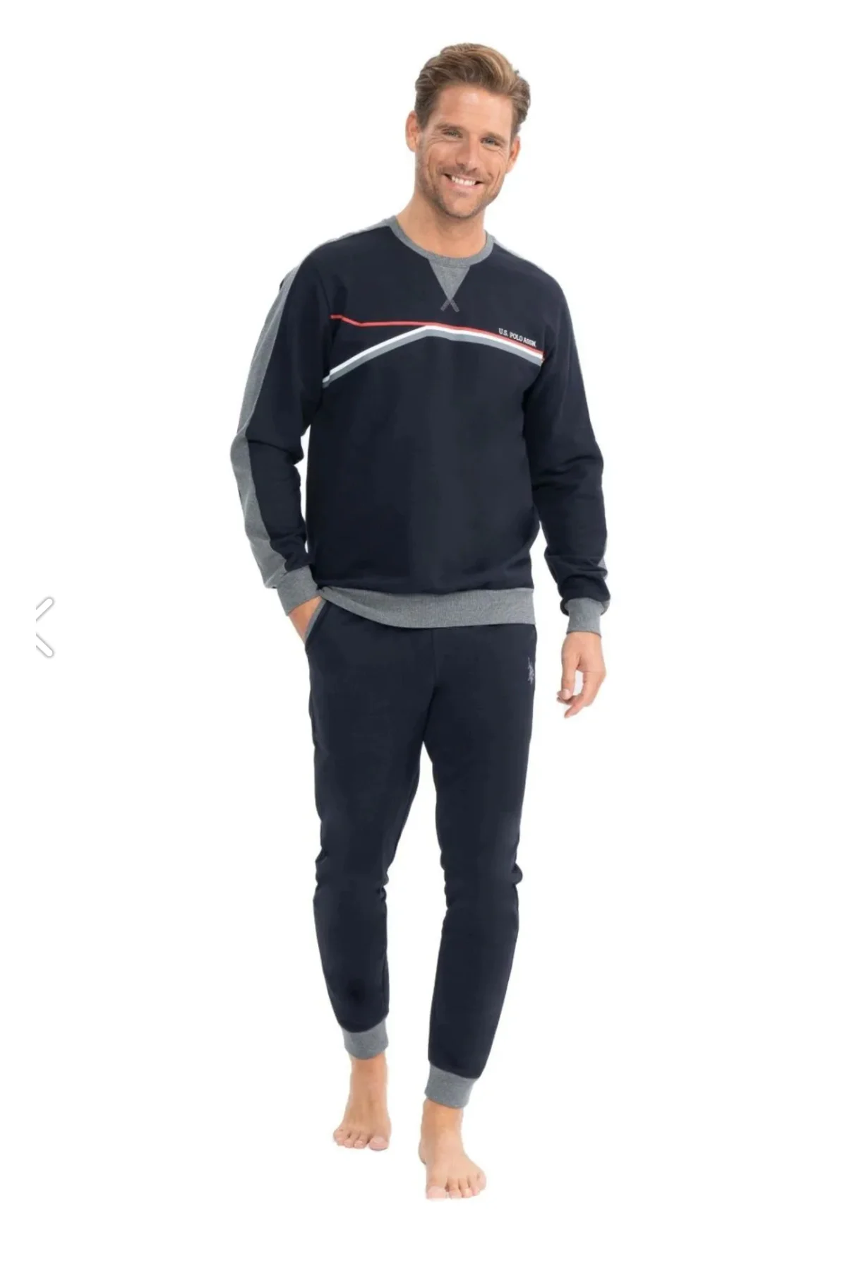 Erkek, Lisanslı, USPA, Bisiklet Yaka, Eşofman Takım( 2024-2025 New Collection)