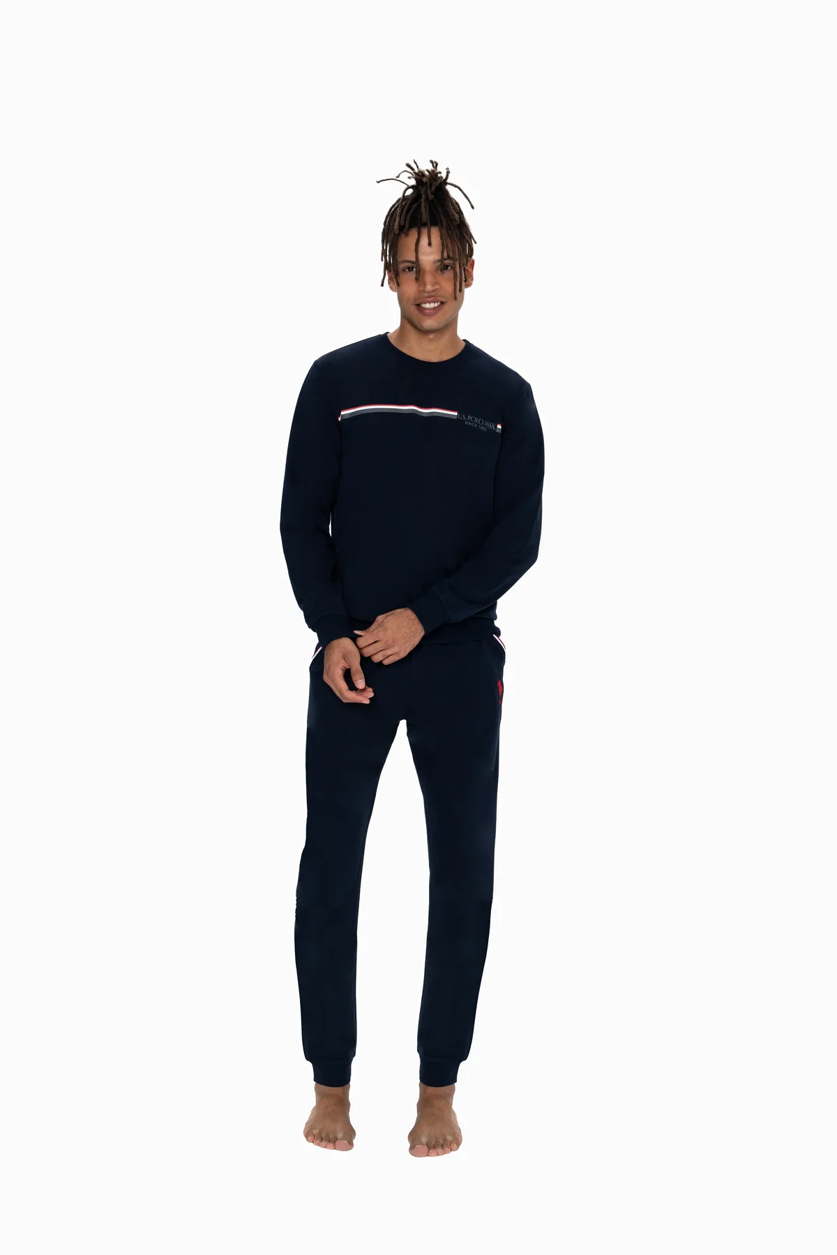 Erkek, Lisanslı, USPA, %100 Cotton, (Lacivert ), Ev Giyim, 2'li T