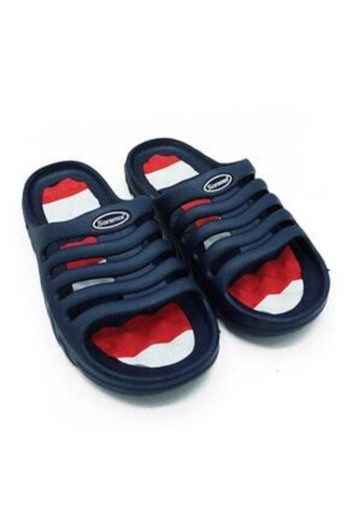 Erkek Masaj Tabanlı Terlik Banyo Balkon Plaj Terliği Lacivert